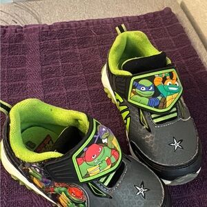Kids Ninja Turtle Gray and Green Shoes